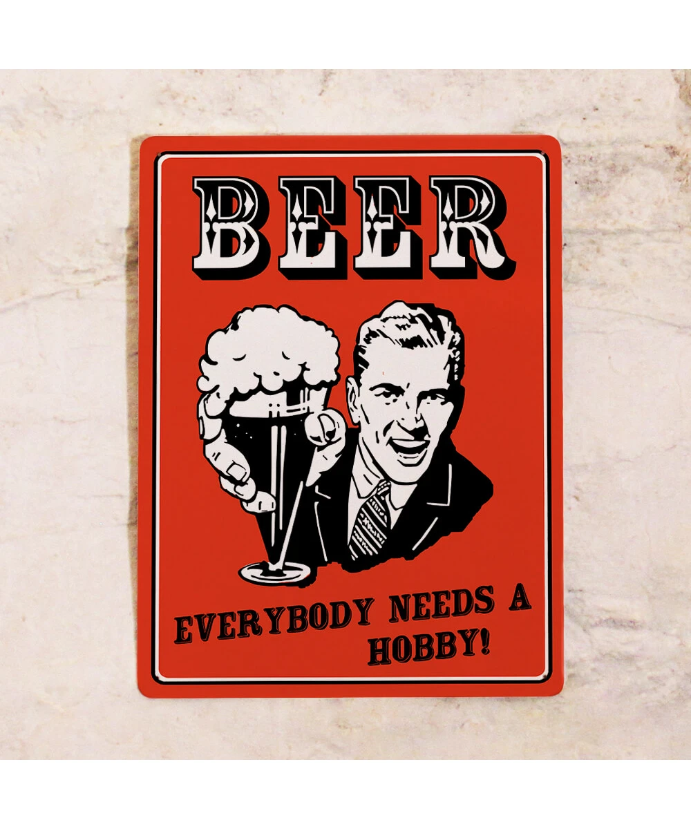 Placa metálica para bar Cerveza