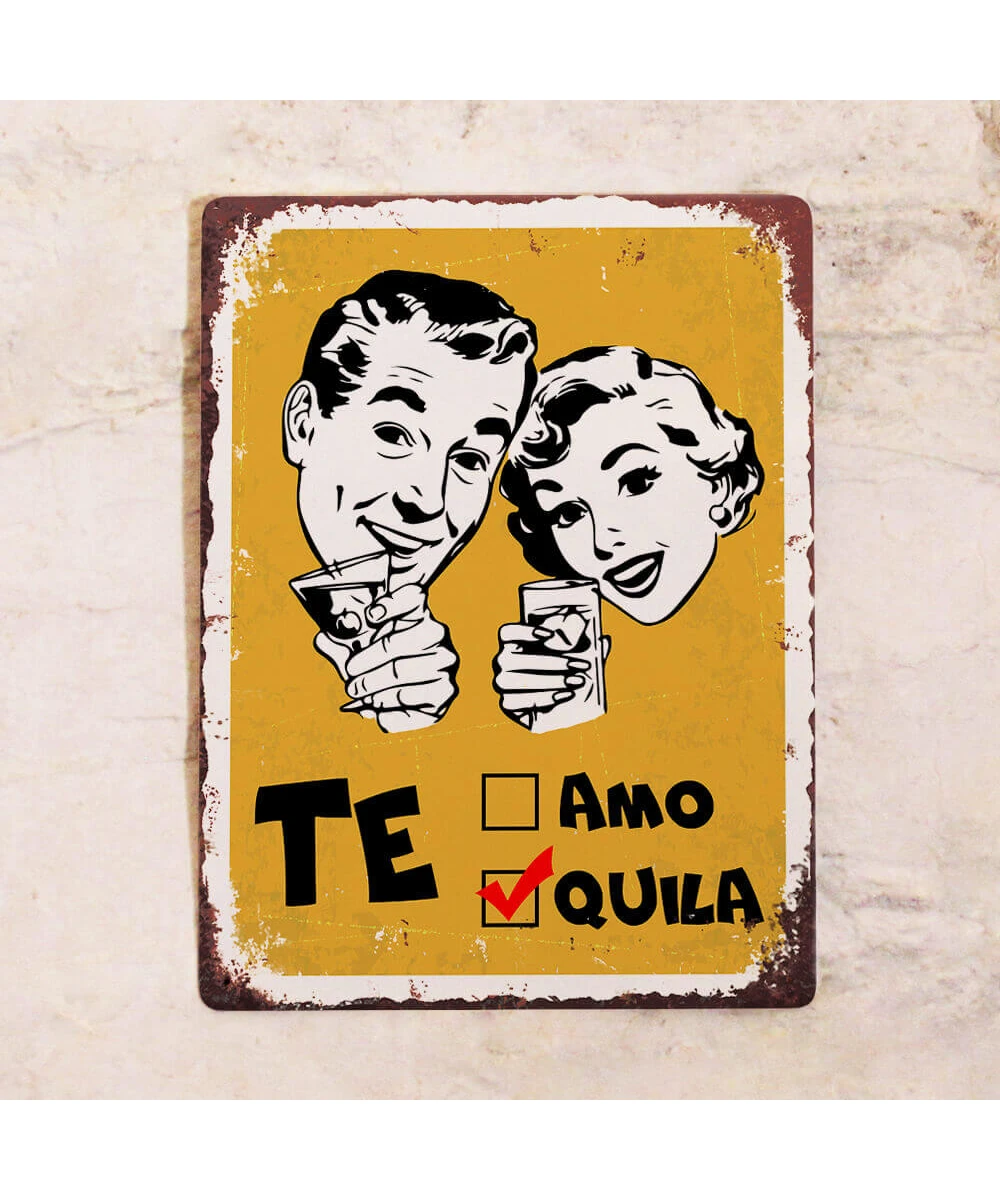 Жестяная табличка для бара  Te-quila