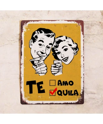 Жестяная табличка для бара  Te-quila