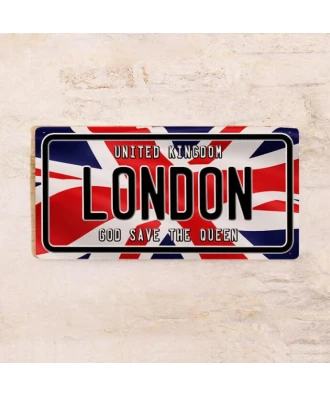 Placa de Matrícula Londres