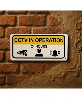 Cartel metálico Zona videovigilada atención inmediata 24 horas