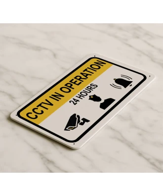 Cartel metálico Zona videovigilada atención inmediata 24 horas