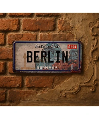 Placa Americana Personalizada  California– Decoración Metálica Única