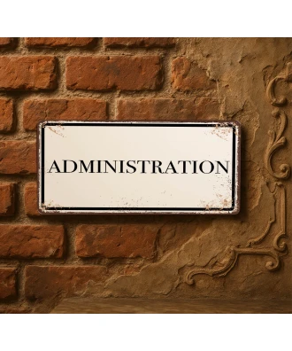 Placa metálica Administración