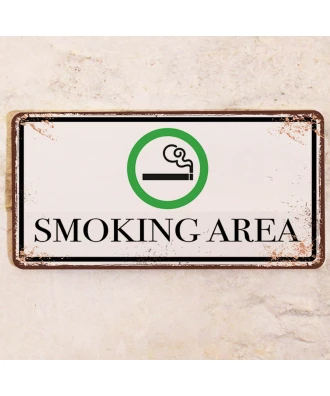 Placa metálica Zona de fumadores