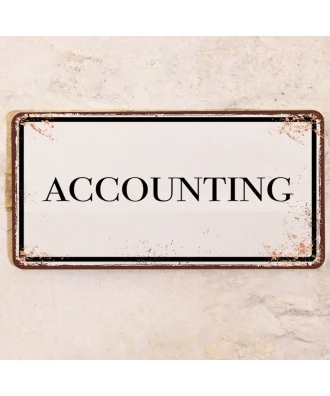 Metal sign Accounting