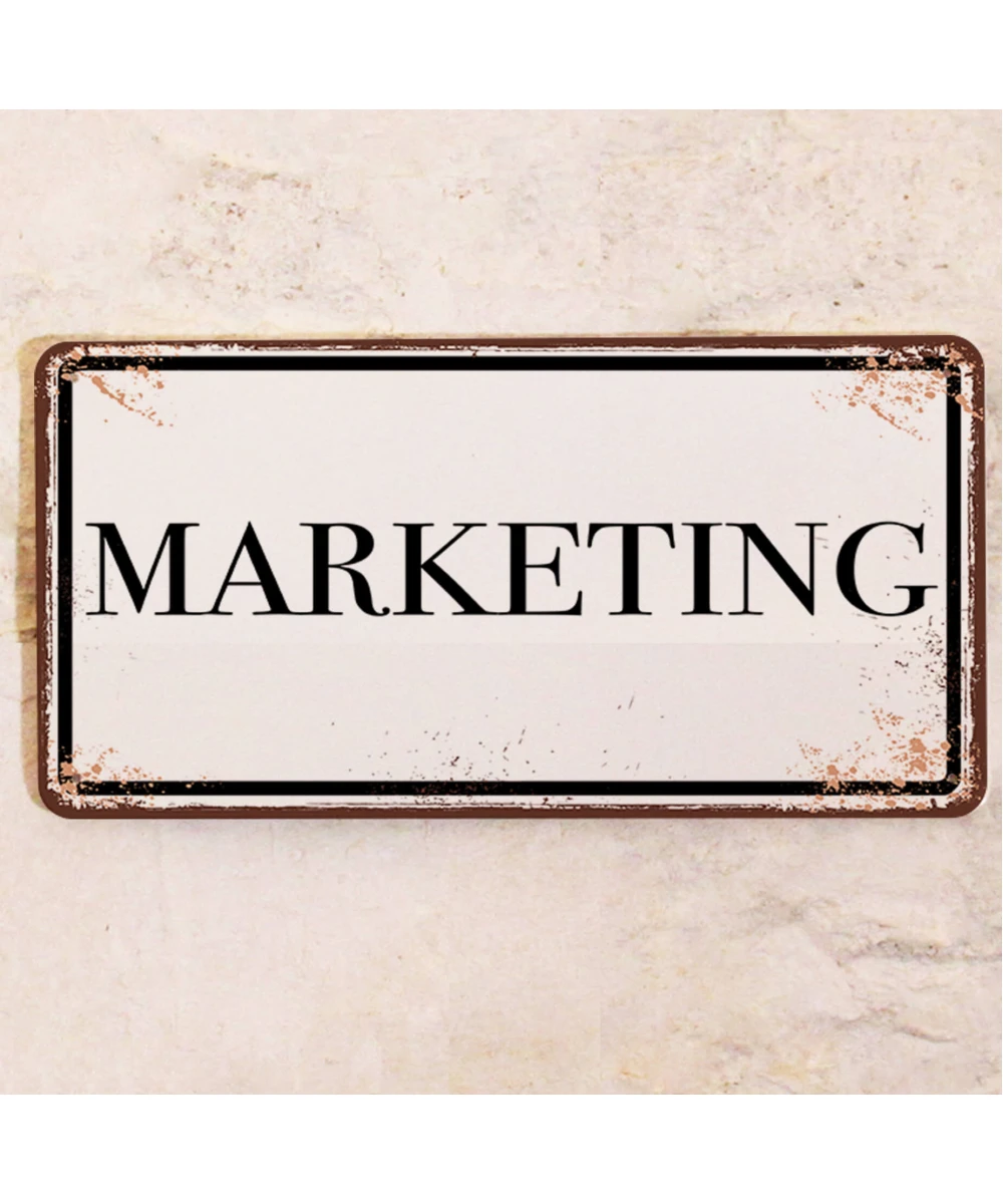 Placa metálica Marketing