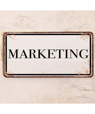 Placa metálica Marketing