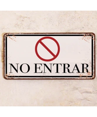 Metal sign Do not enter