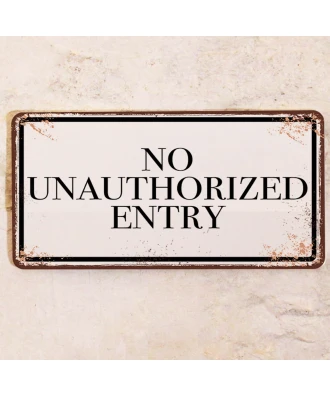 Placa metálica Solo personal autorizado