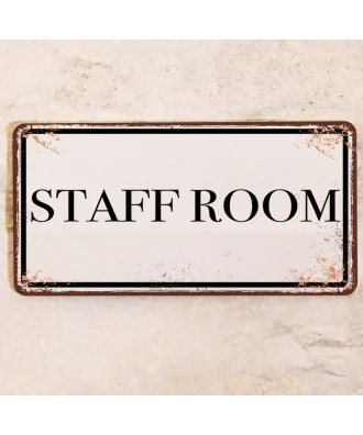 Placa metálica Área de empleados