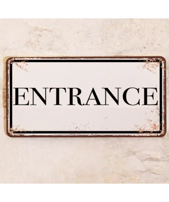 Placa metálica Entrada
