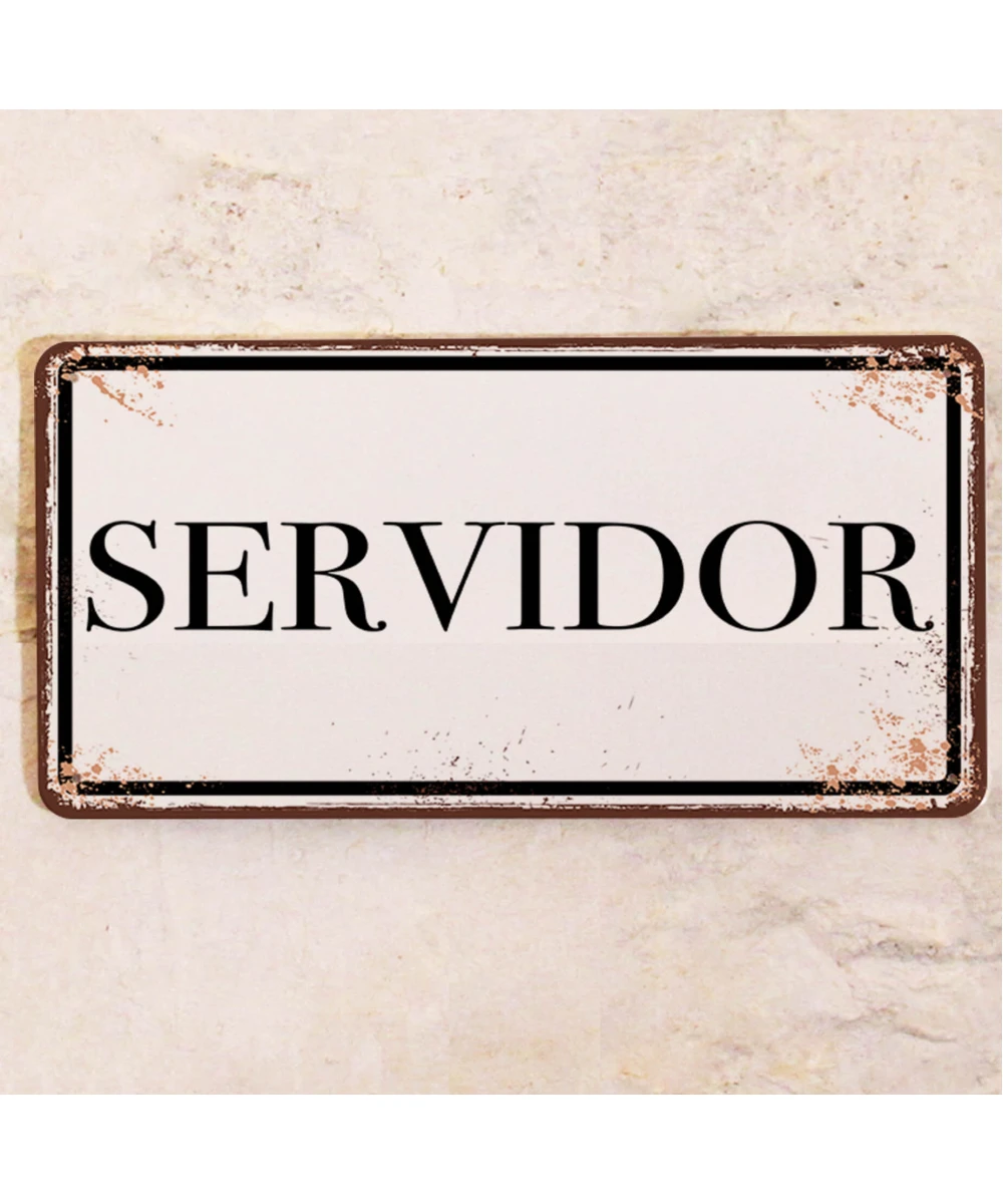 Placa metálica Servidor