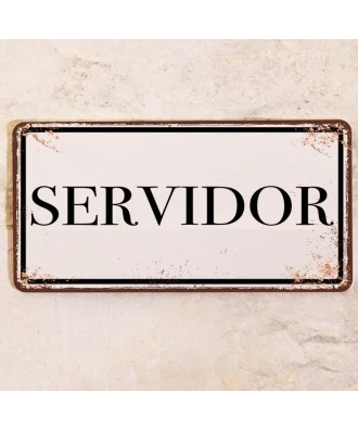 Placa metálica Servidor