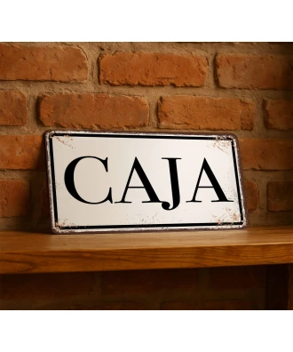Placa metálica Caja