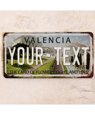 Placa personalizada de Valencia