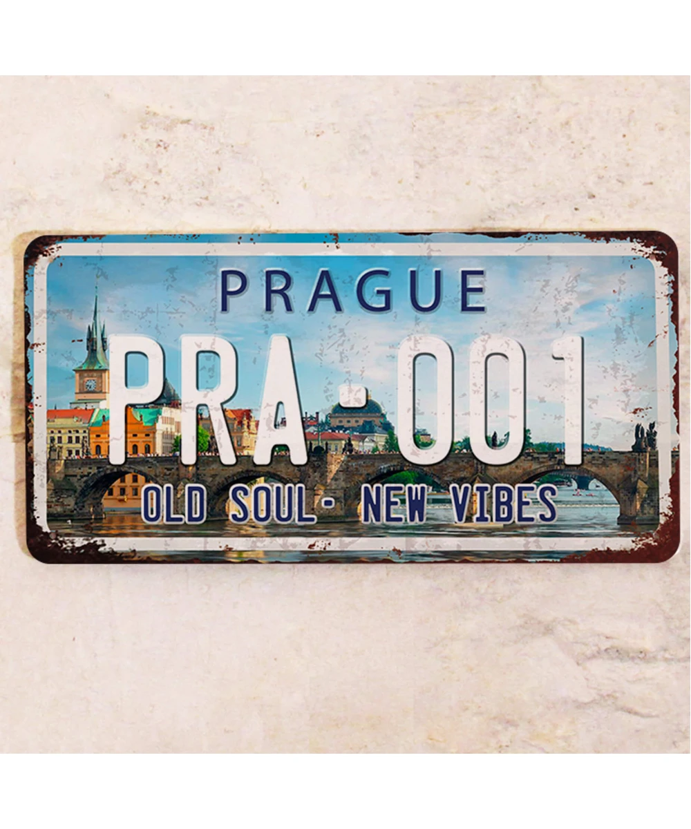 Placa de Matrícula Praga