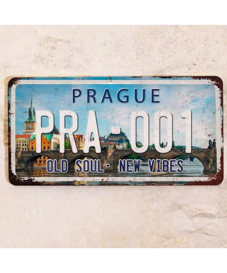Placa de Matrícula Praga