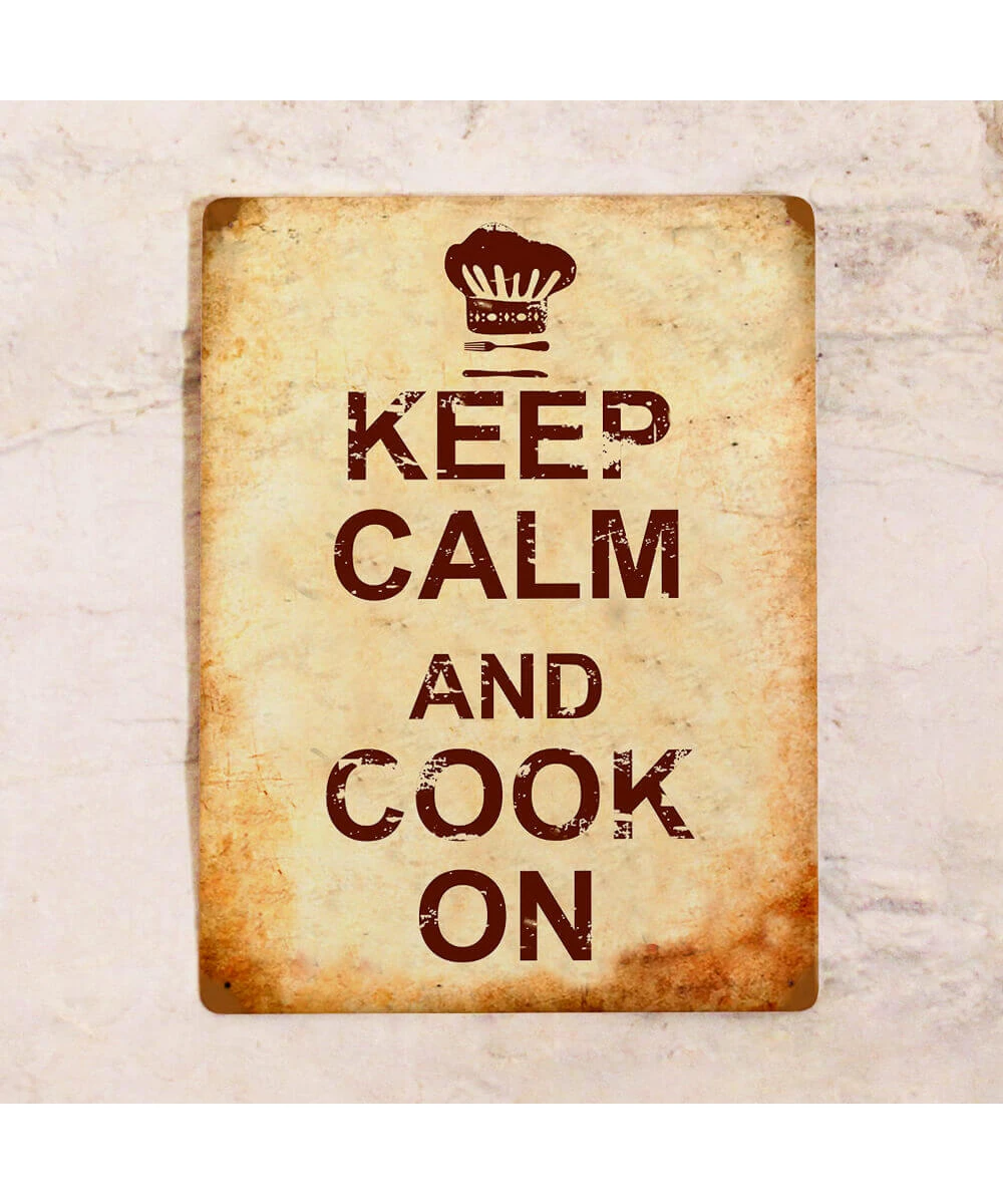 Chapa metálica elegante para cocina A cocinar