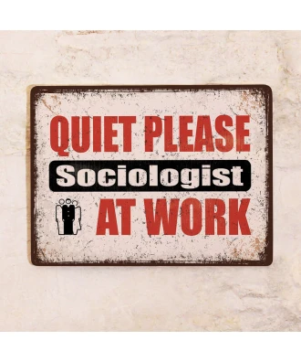 Cartel del lugar de trabajo Sociólogo en el trabajo