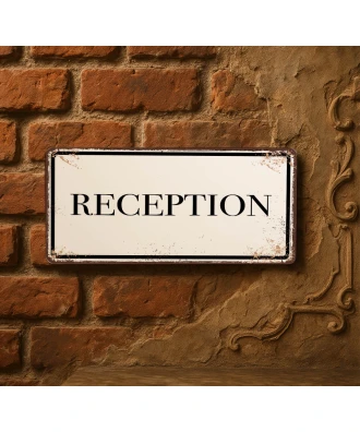 Placa metálica Recepción