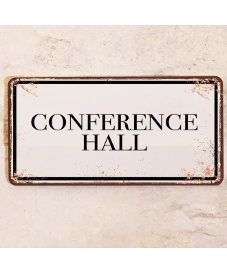 Placa metálica Sala de conferencias