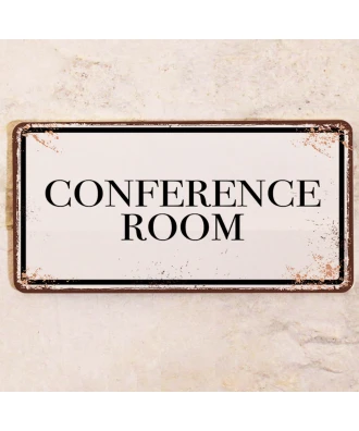 Metal sign Conference room