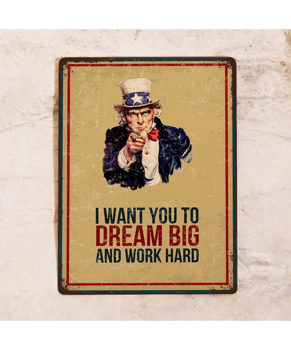 Cartel para la puerta de la oficina Quiero que Sueñes en Grande