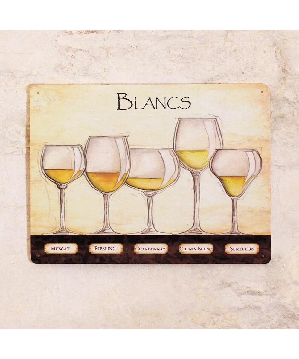 Placa metálica para bar Blancos