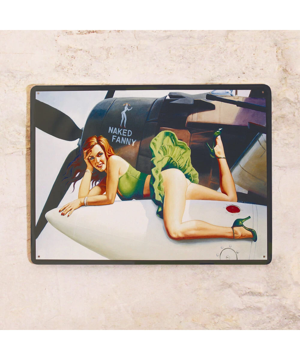 Placa metálica de garaje 20×30 cm – Camarera Pin Up