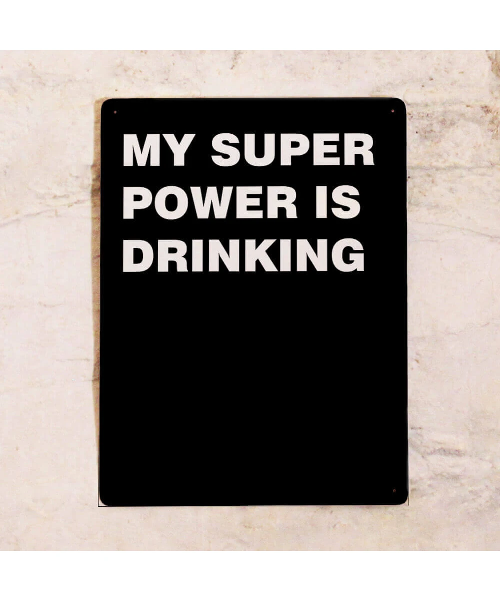 Жестяная табличка для бара  Super power