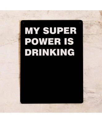 Жестяная табличка для бара  Super power