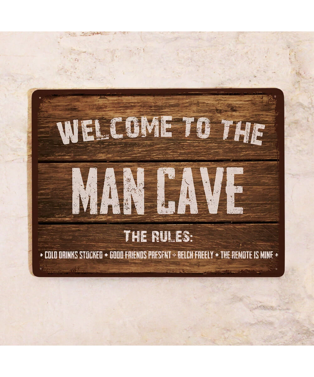 Металлическая табличка для гаража 20×30 см  Man cave