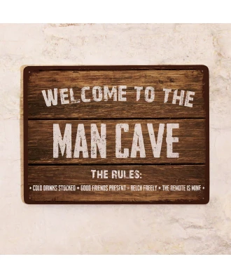 Металлическая табличка для гаража 20×30 см  Man cave