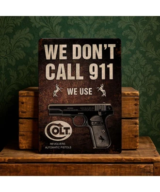 Placa metálica de garaje 20×30 cm – Aquí No Llamamos al 911