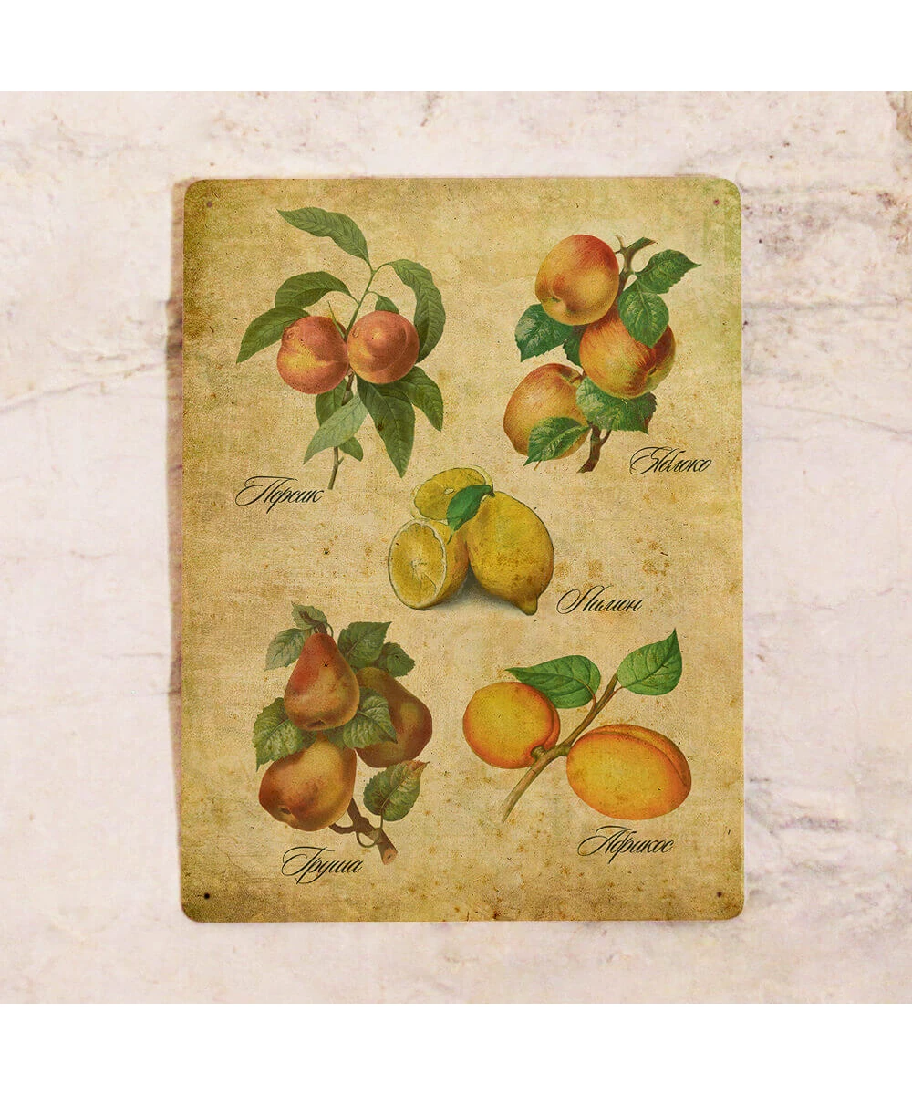 Жестяная табличка Цветы