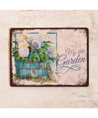 Chapa metálica para cocina Mi pequeño jardín