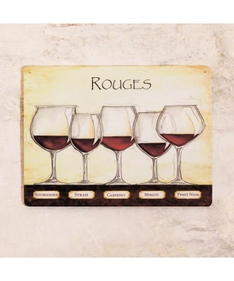 Placa metálica para bar Tintos