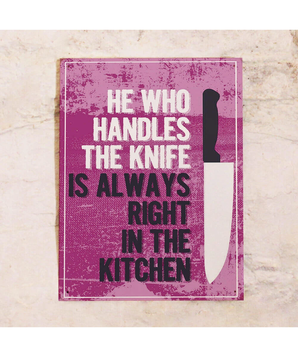 Metal sign for kitchen Bake More Cake