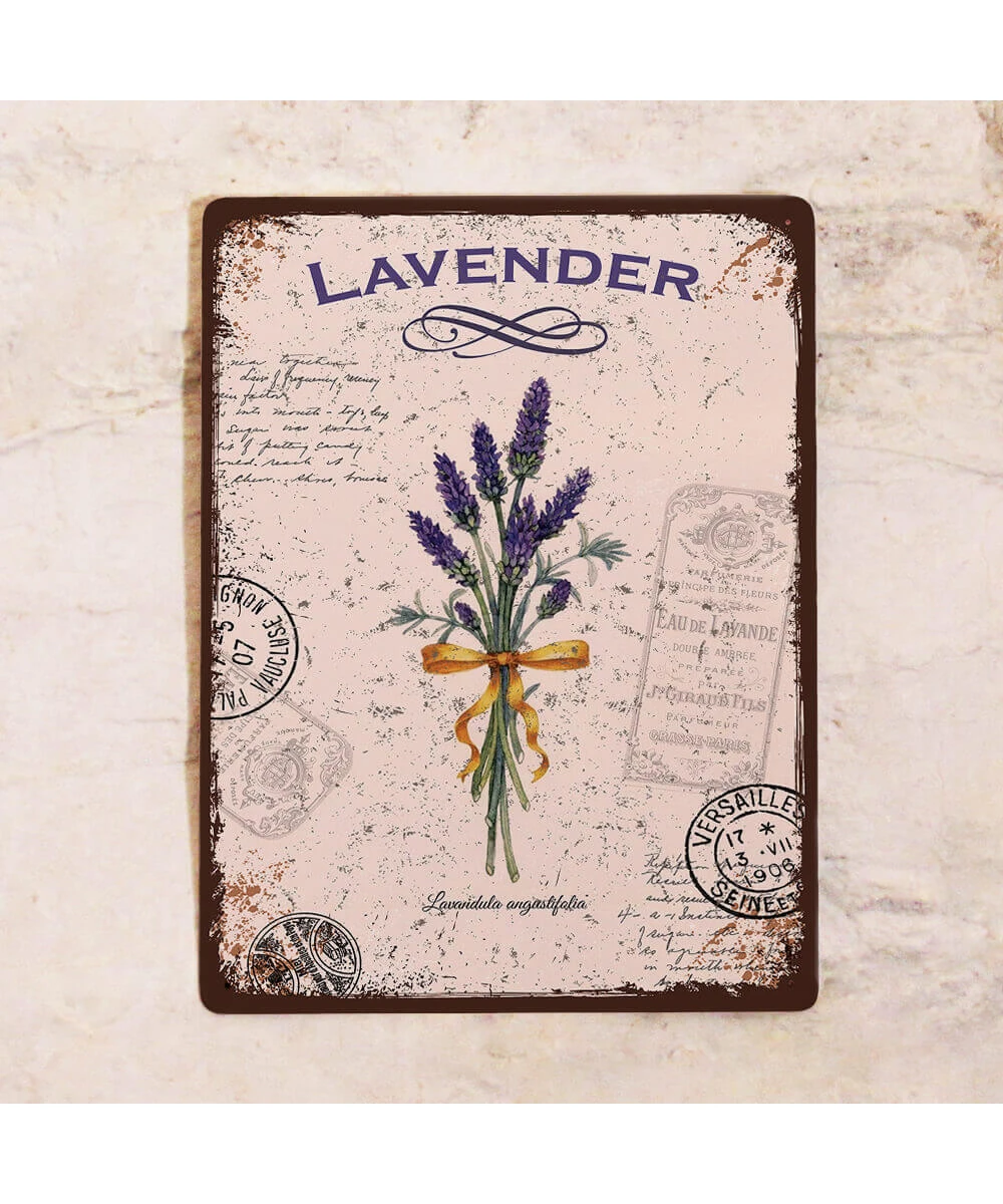 Cartel vintage para cocina Lavanda