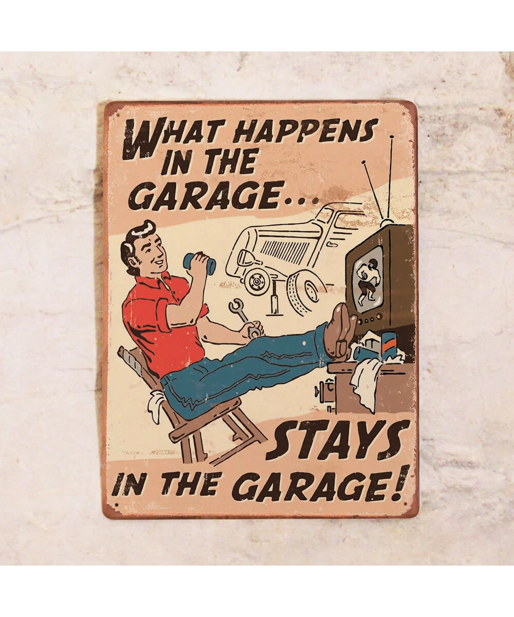 Placa metálica de garaje 20×30 cm – Ruta 66