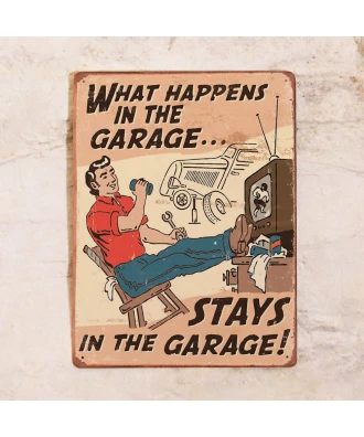 Placa metálica de garaje 20×30 cm – Ruta 66