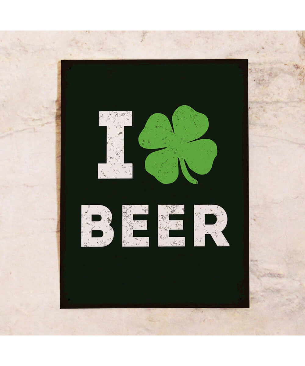 Placa metálica para bar Cerveza irlandesa